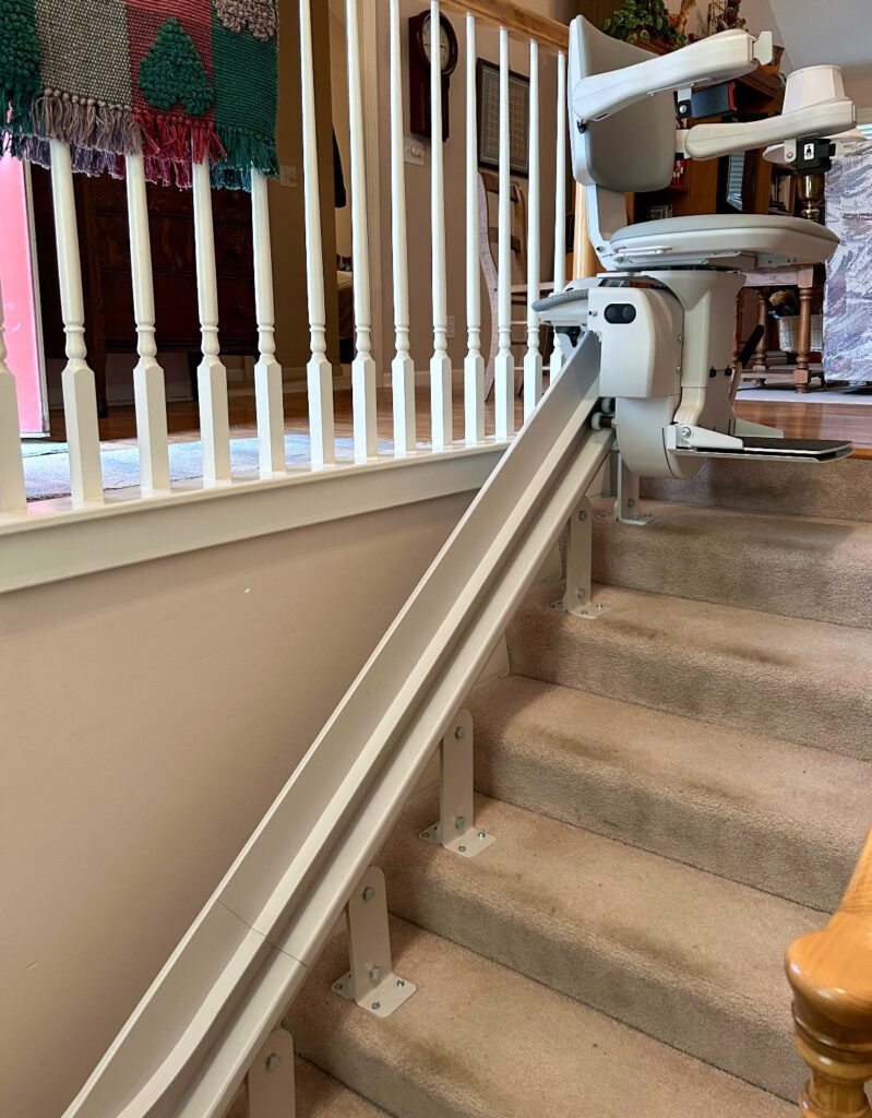 Image of installed stair lift in Lee’s Summit
