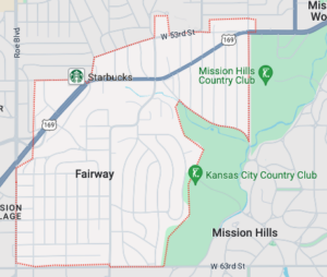 Map of Fairway city limits