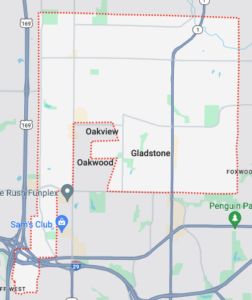 Map of Gladstone city limits
