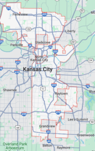 Map of Kansas City, MO city limits